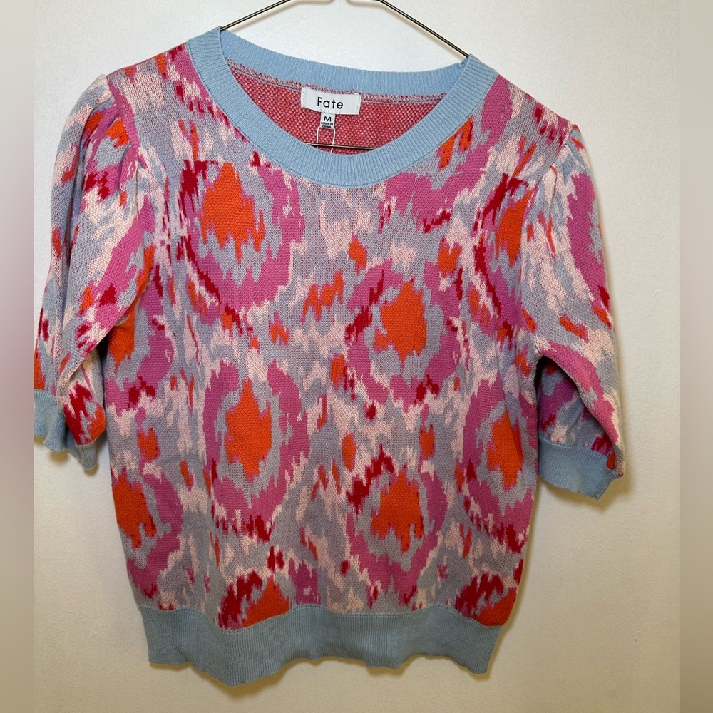 Womens colorful print sweater